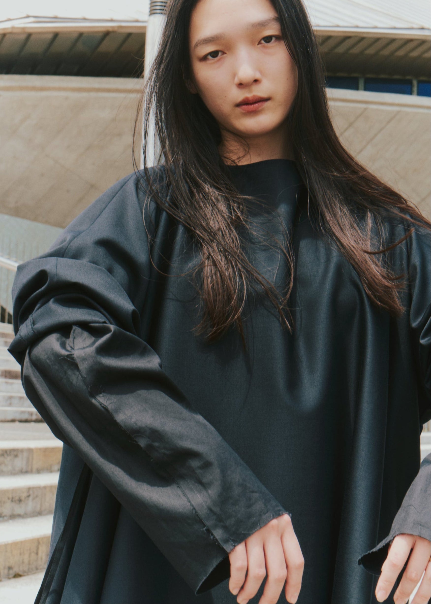 Double-layered Dress in Virgin Wool