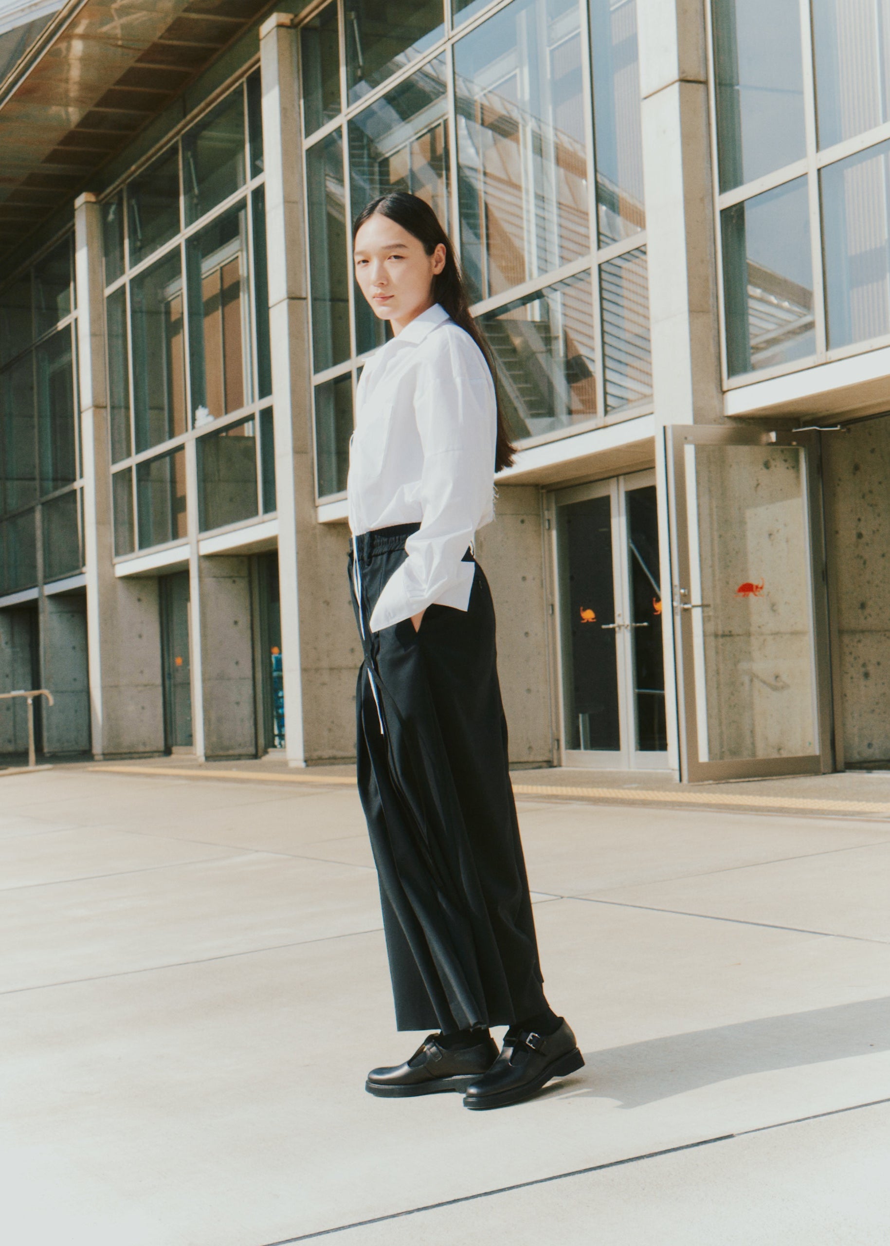 Pleated-Front Wide-Leg Trousers in Virgin Wool