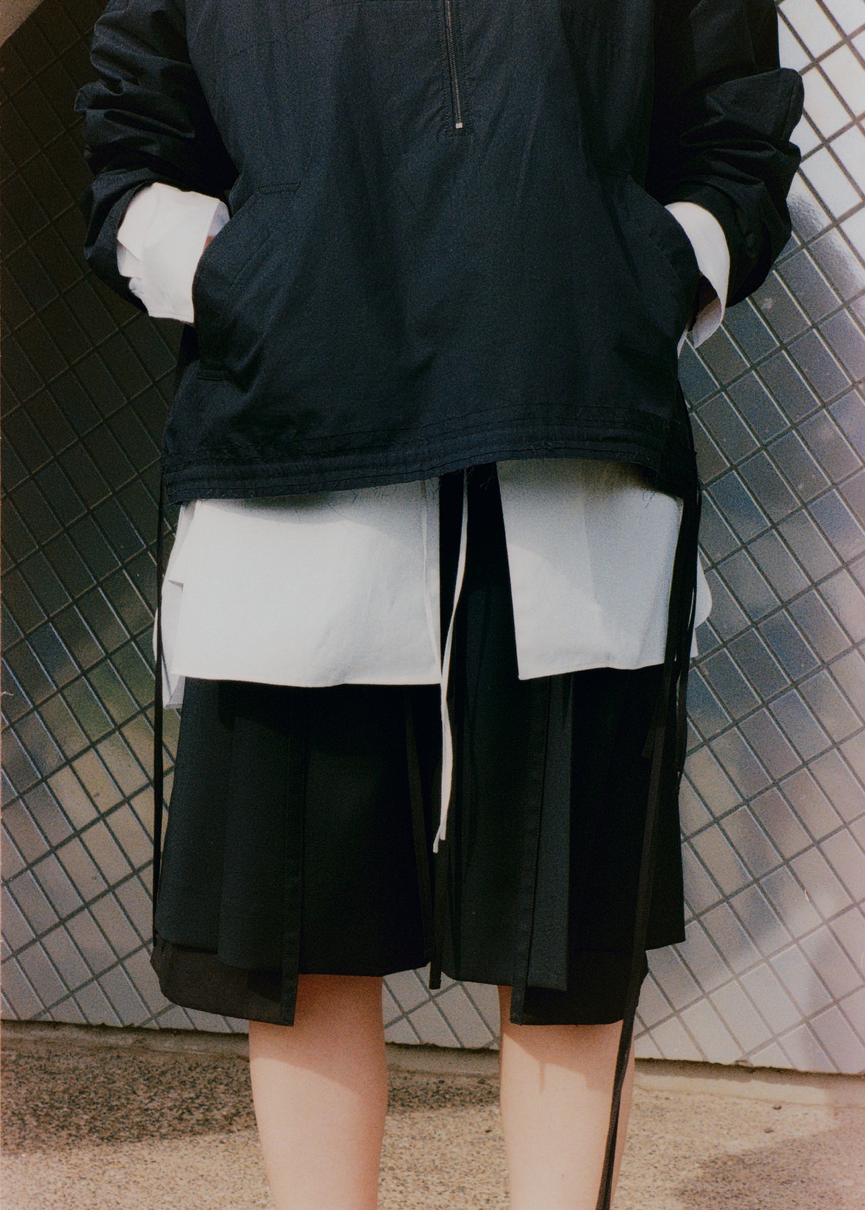 Half-zip-front Cotton Pullover Top