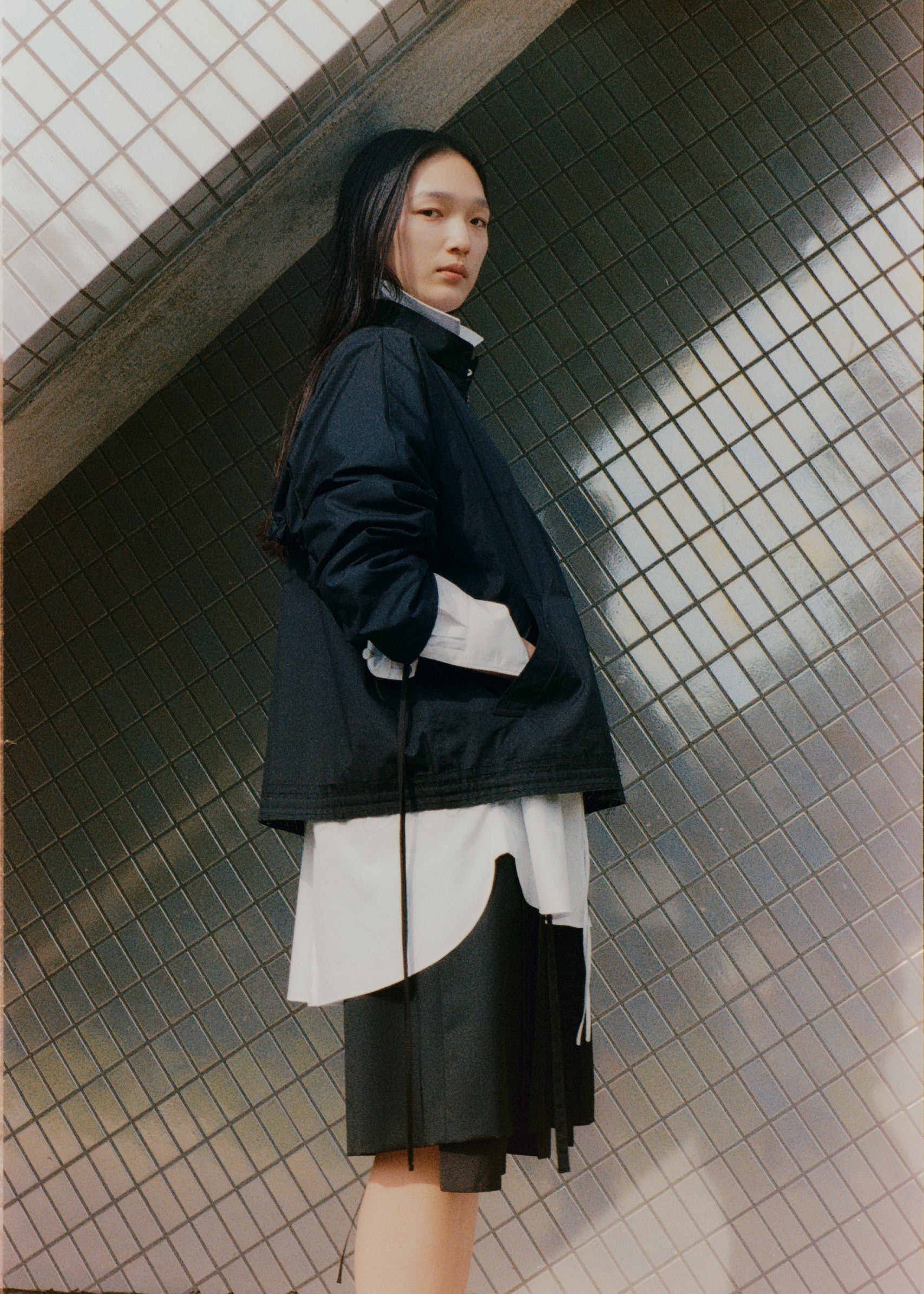 Half-zip-front Cotton Pullover Top